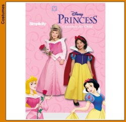 9384 SIMPLICITY DISNEY SNOW WHITE, SLEEPING BEAUTY COSTUME PATTERN 3-8 UNCUT
